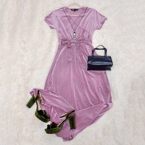 Lavender Velvet Maxi Dress